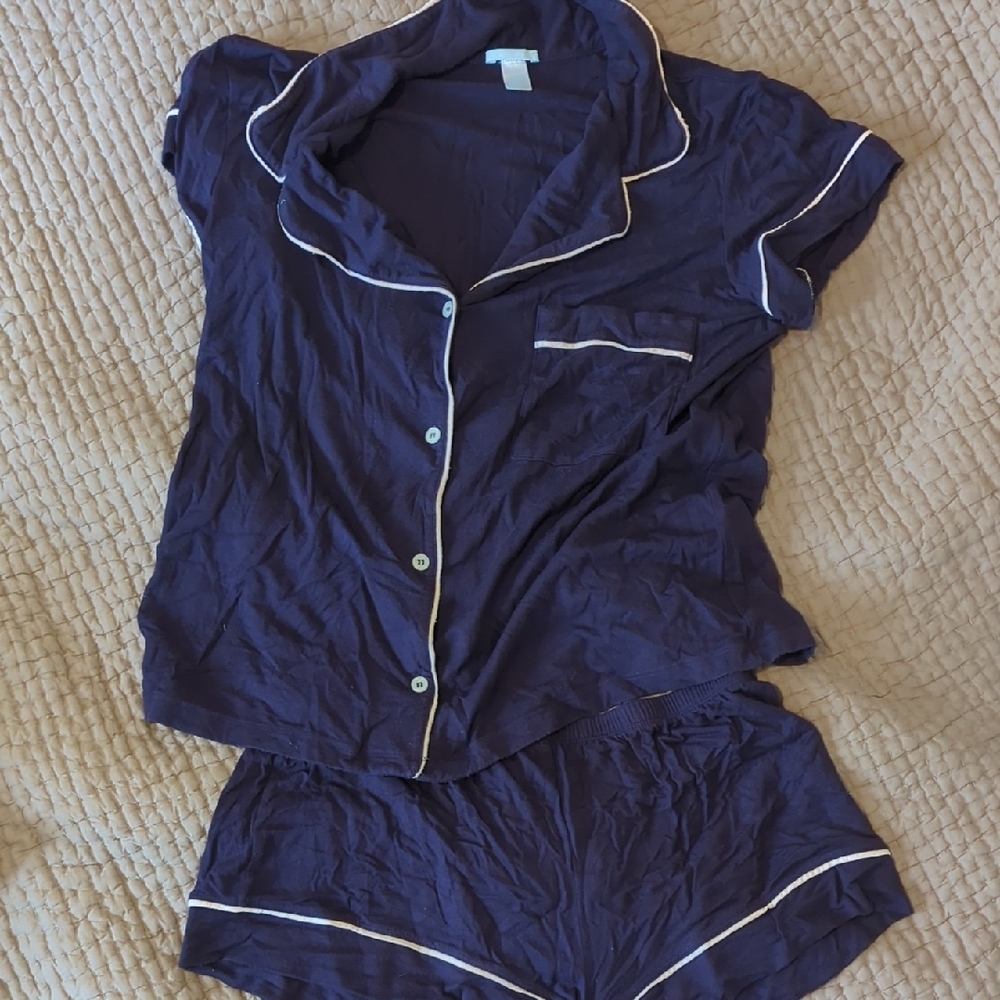 Eberjey Dark Purple Pajama Set